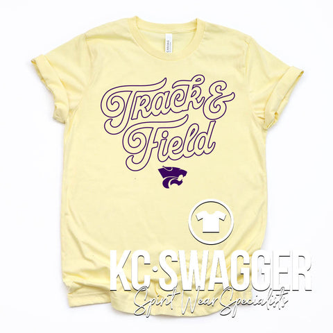 BSHS T&F PALE YELLOW TEE