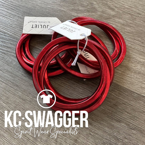 RED GUITAR STRING BRACELET PACK KCSWAG