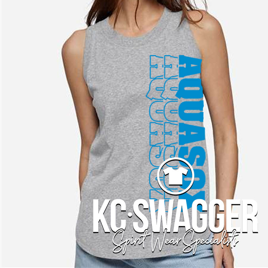 AQUASOX HEATHER LAT LADIES RELAXED FINE JERSEY TANK