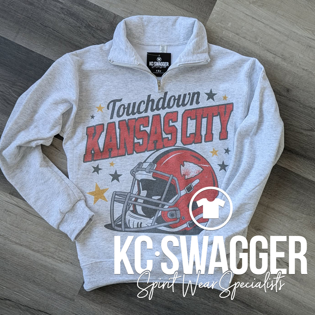 KC HELMET QUARTER ZIP SWEATSHIRT KCSWAG