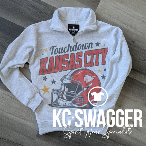 KC HELMET QUARTER ZIP SWEATSHIRT KCSWAG