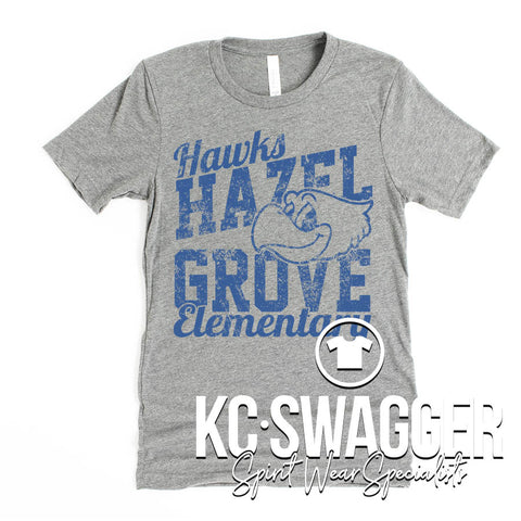 HGE HAWKS ATHLETIC HEATHER BELLA CANVAS TEE
