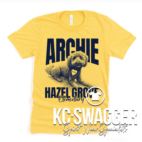 HGE HAWKS HEATHER YELLOW GOLD BELLA CANVAS TEE
