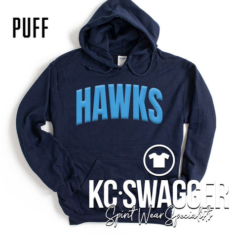 HGE HAWKS NAVY GILDAN HOODIE