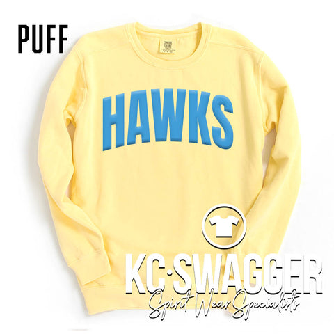 HGE HAWKS BUTTER COMFORT COLORS SWEATSHIRT (ADULT ONLY)