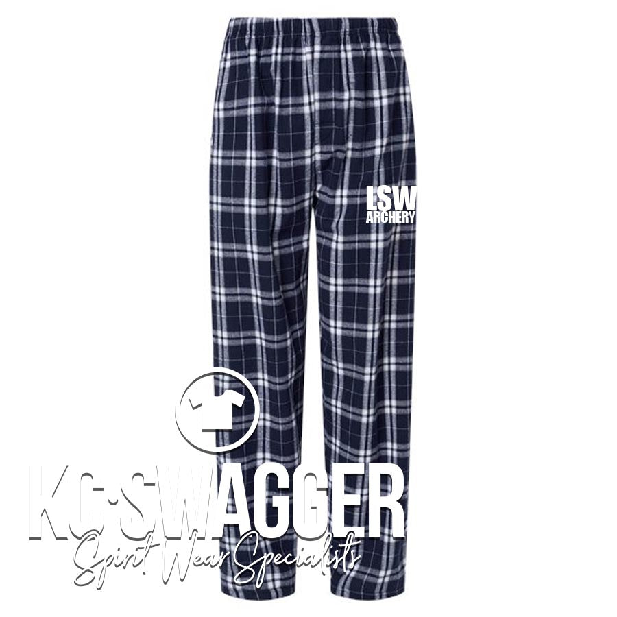 LSW ARCHERY NAVY PLAID FLANNEL PANTS