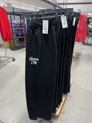 KC BLACK WIDE LEG SWEATPANTS (KCSWAG)