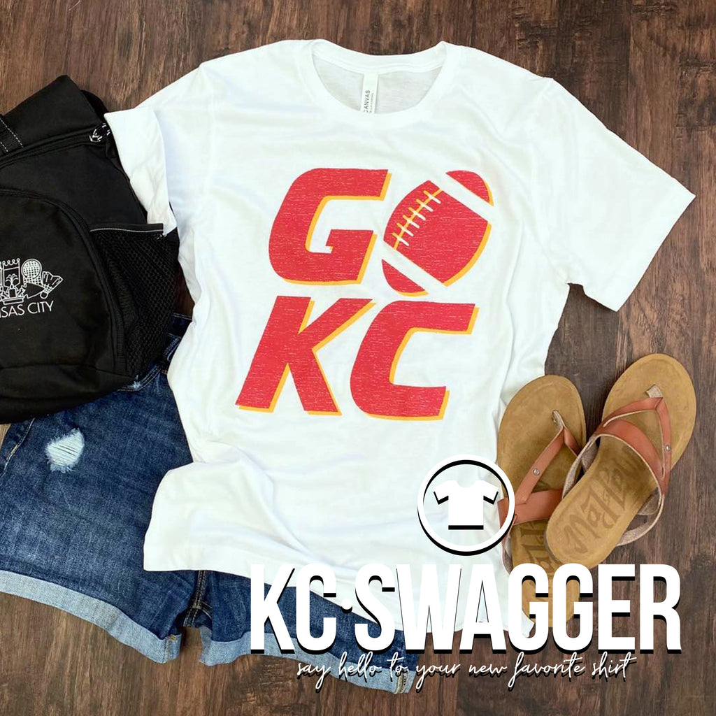 GO KC WHITE TEE KCSWAG KC Swagger