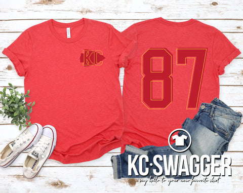 KC NUMBER 87 RED TEE